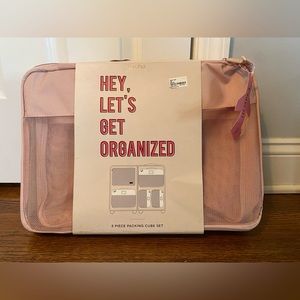Calpak 5 Piece Packing Cube Set in Blush Pink